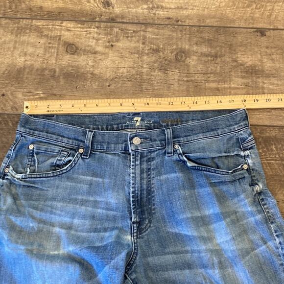 7 For All Mankind Men's Relaxed Distressed Jeans Size 36x29 - Picture 4 of 6
